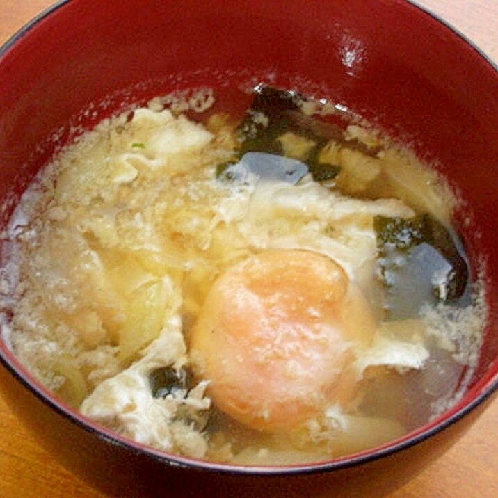 簡単！卵の味噌汁スープ